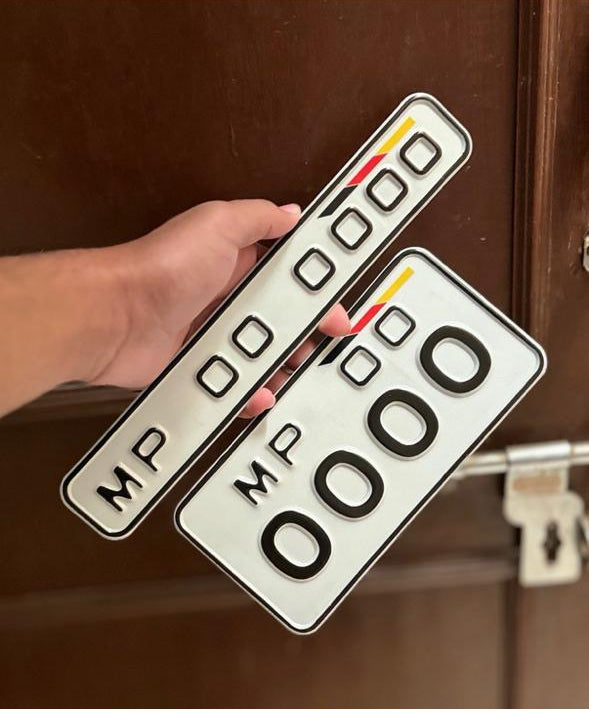 Euro Aqua Embossed Plate for Bike