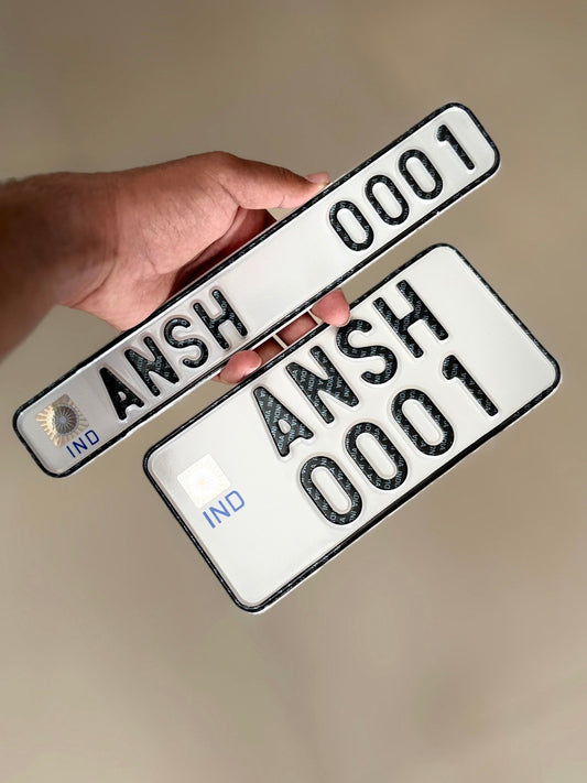 IND Rto Embossed Plate for Bike